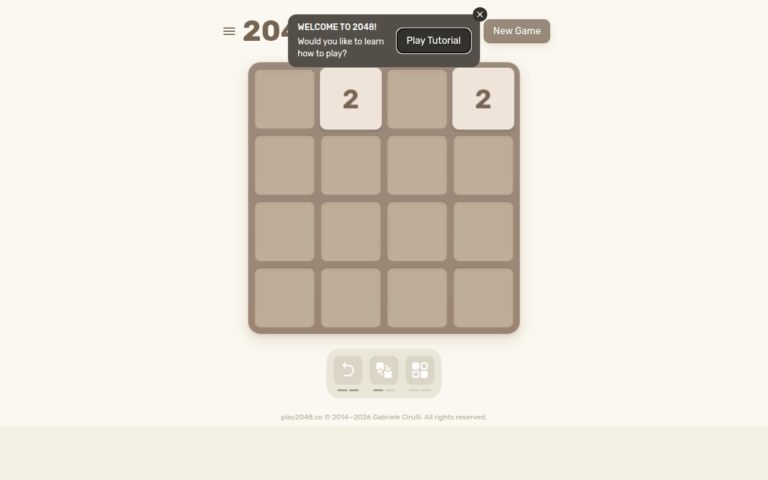 Screenshot of 2048