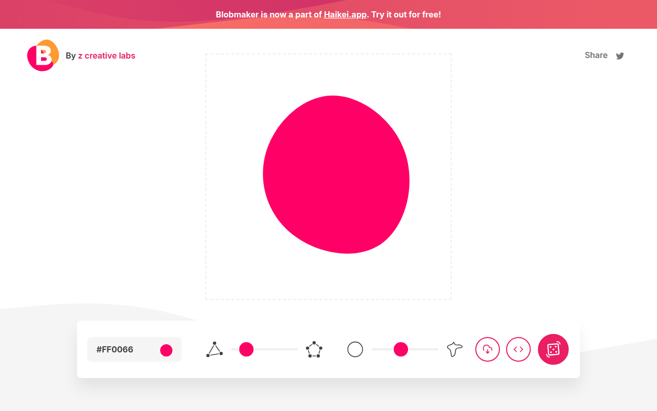 Screenshot of Blobmaker