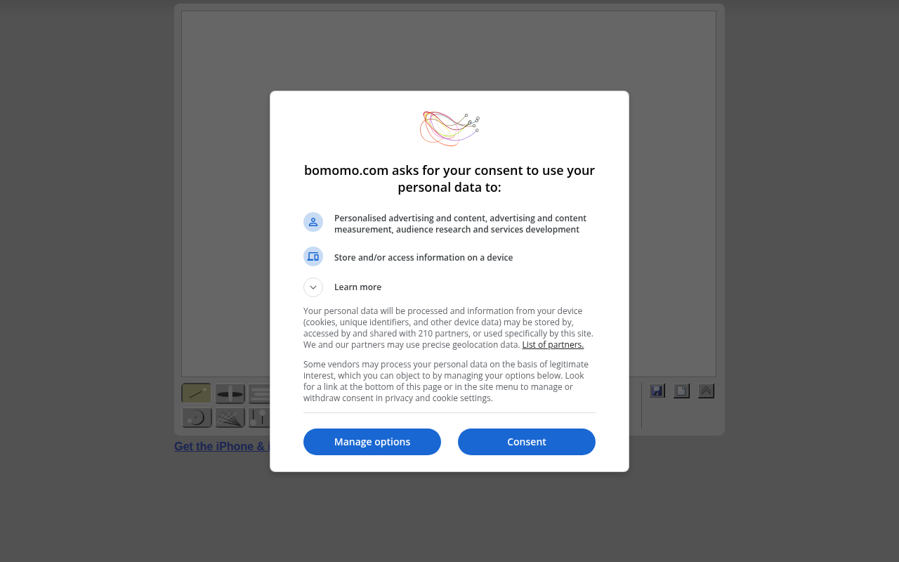 Screenshot of bomomo