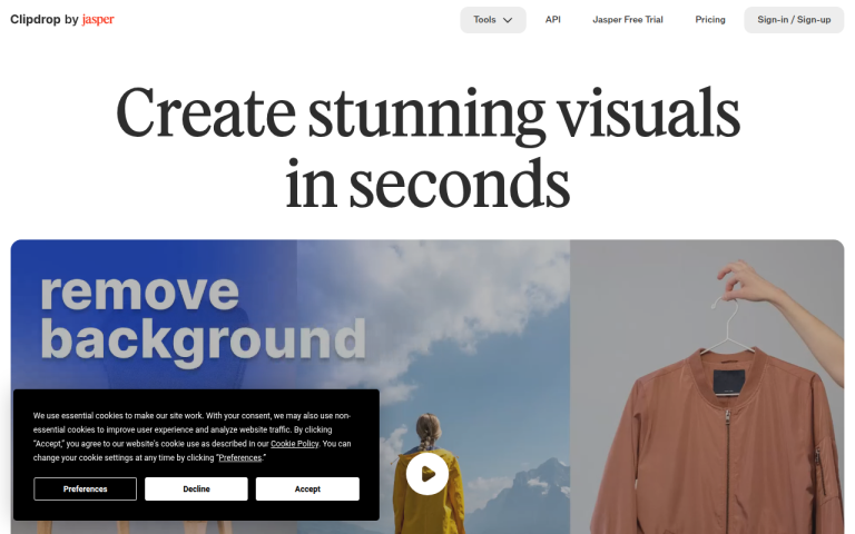Screenshot of ClipDrop