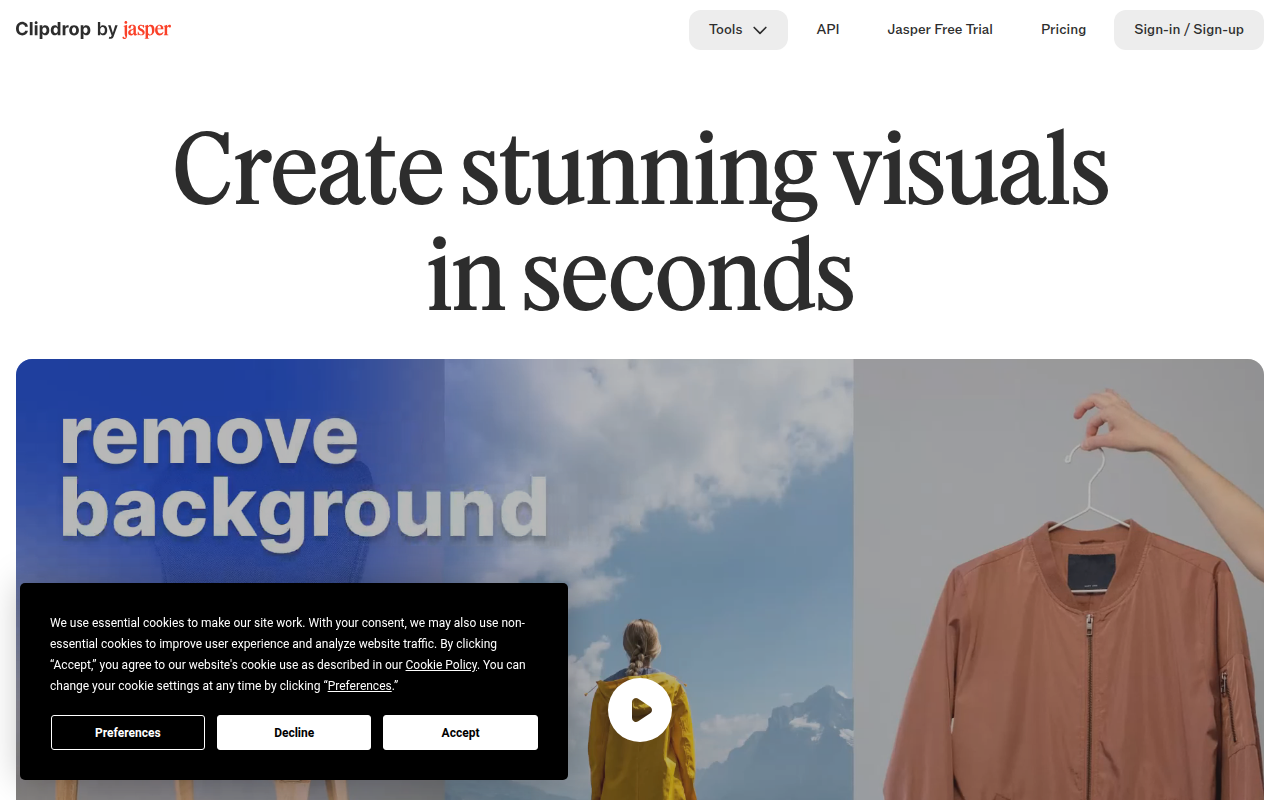 Screenshot of ClipDrop