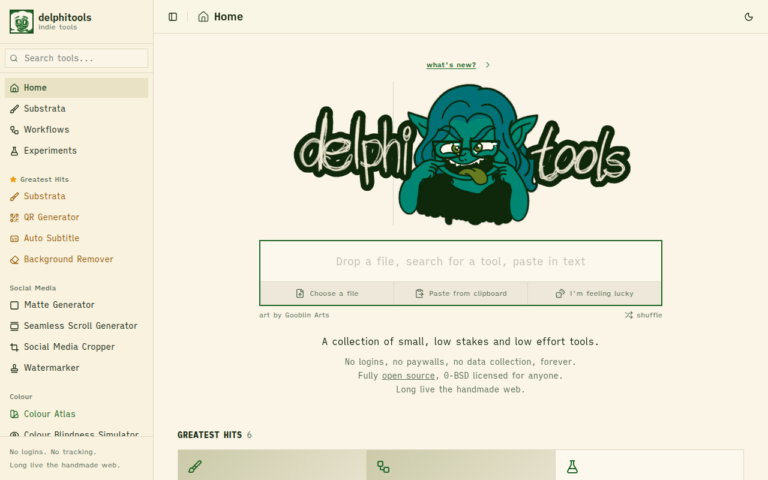 Screenshot of delphitools