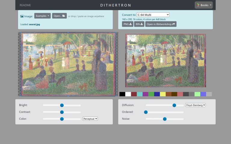 Screenshot of Dithertron