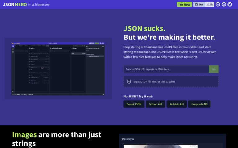 Screenshot of JSON Hero