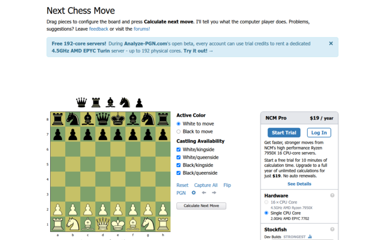 Screenshot of Next Chess Move