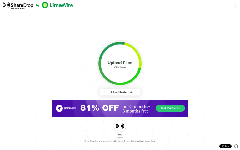 Screenshot of ShareDrop