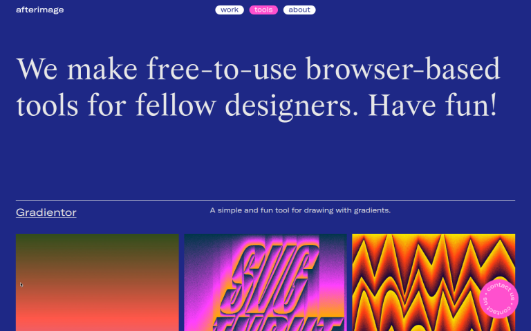 Screenshot of Tools by Afterimage