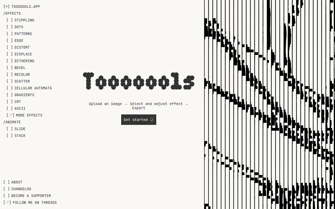 Screenshot of Tooooools