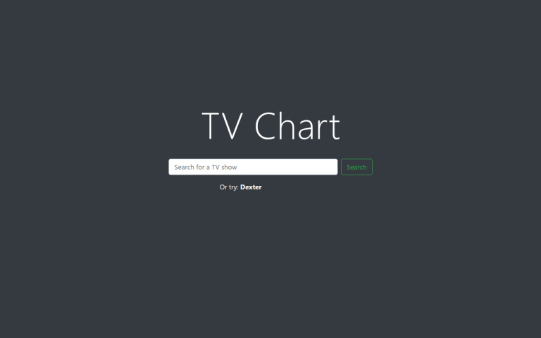 Screenshot of TV Chart