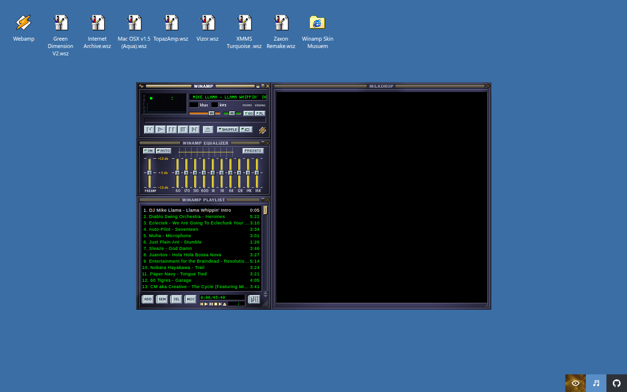 Screenshot of Webamp